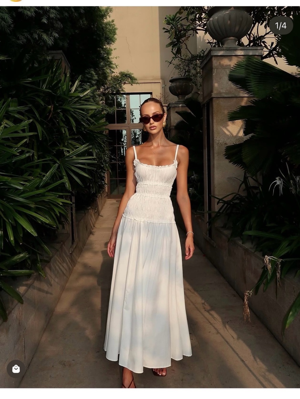 DISSH Toby White Cotton Midi Dress